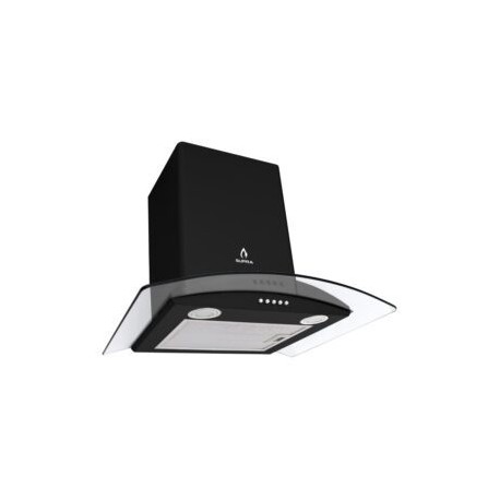 Campana extractora decorativa de pared de acero color negro CC-60-BLACK