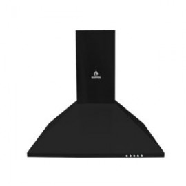 Campana extractora CM-90-BLACK decorativa de pared tipo moño de acero inoxidable color negro