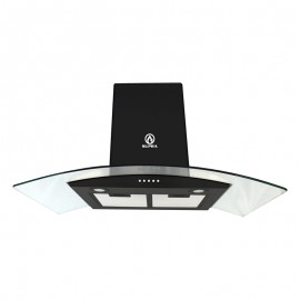 Combo SUPRA CASTELLUCIO campana para pared CC-90-BLACK y Parrilla DIAMOND GLASS