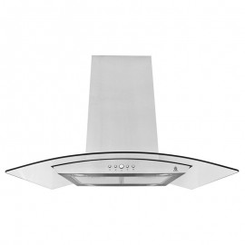 Combo SUPRA VOLTERRA campana de isla CI-90 y Parrilla DIAMOND STEEL