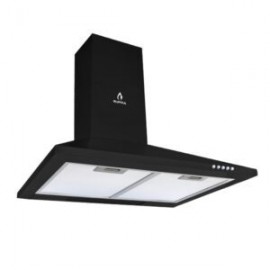 Campana extractora CM-60-BLACK decorativa de pared tipo moño de acero color negro