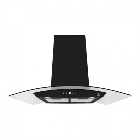 Combo SUPRA ISELA campana para isla CI-90-BLACK y Parrilla 5Q-IN