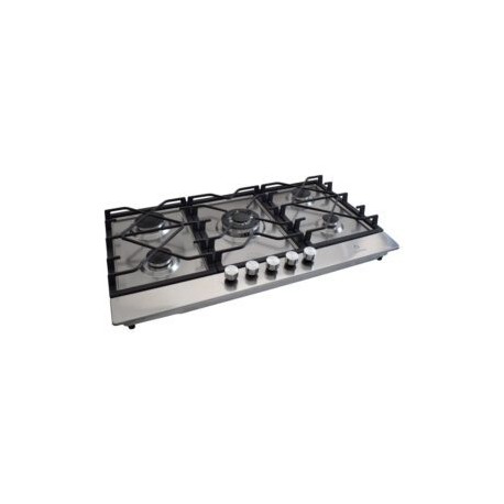 Parrilla de gas 5Q-TS-87 empotrable de 5 quemadores de acero inoxidable