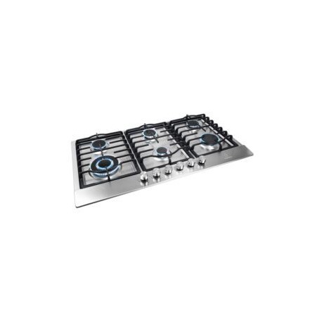 Parrilla de gas DIAMOND STEEL empotrable de 6 quemadores de acero inoxidable