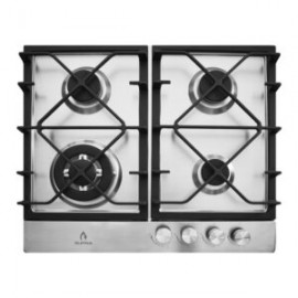Parrilla de gas 4Q-TS-60 empotrable de 4 quemadores de acero inoxidable