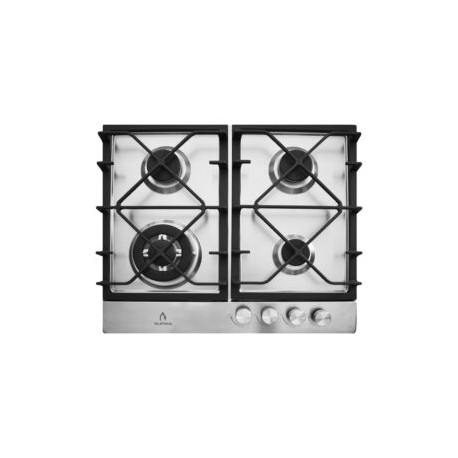 Parrilla de gas 4Q-TS-60 empotrable de 4 quemadores de acero inoxidable