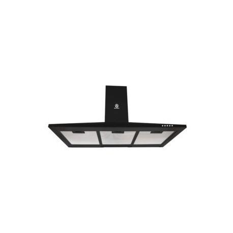 Tricombo GUGLIELMO color negro con campana de pared 90cm más parrilla de inducción y parrilla de gas con 4 quemadores