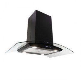 Campana de isla CI-76-BLACK en acero inoxidable color negro mate