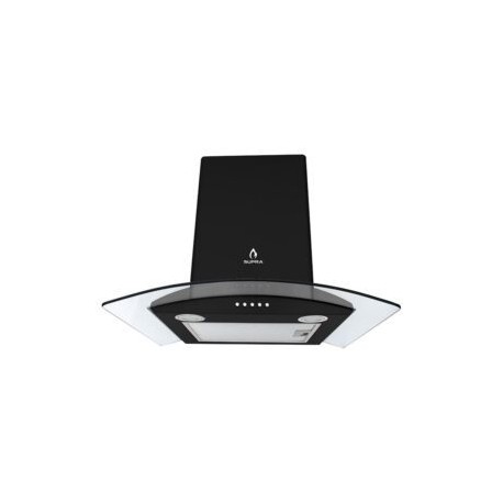 Tricombo CERVINO color negro con campana de pared 60 cm más parrilla de inducción y parrilla de gas