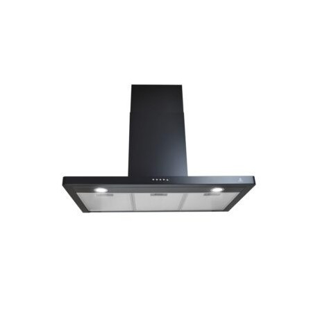 Tricombo LISKAMM color negro con campana de pared 90cm más parrilla de inducción y parrilla de gas con 4 quemadores