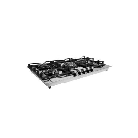 Parrilla de gas 5Q-TM-87 empotrable con 5 quemadores de cristal templado acabado espejo