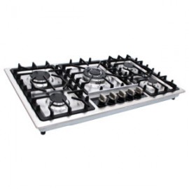 Parrilla de gas 5Q-ES-87 empotrable de 5 quemadores de acero inoxidable