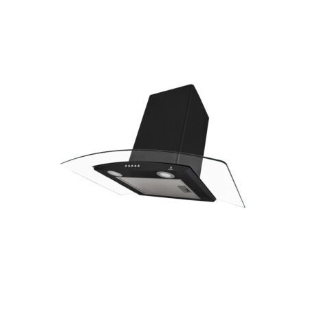 Campana extractora CC-76-BLACK decorativa de pared de acero inoxidable color negro