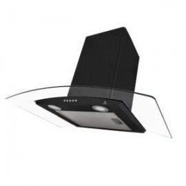 Campana extractora CC-76-BLACK decorativa de pared de acero inoxidable color negro