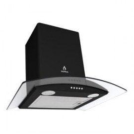 Campana extractora decorativa de pared de acero color negro CC-60-BLACK