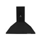 Campana extractora CM-90-BLACK decorativa de pared tipo moño de acero inoxidable color negro